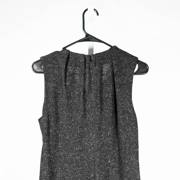 Banana Republic Women's Dress Gray Wool Blend Sleeveless Ruffle Italian Lined 4 - Picture 7 of 10